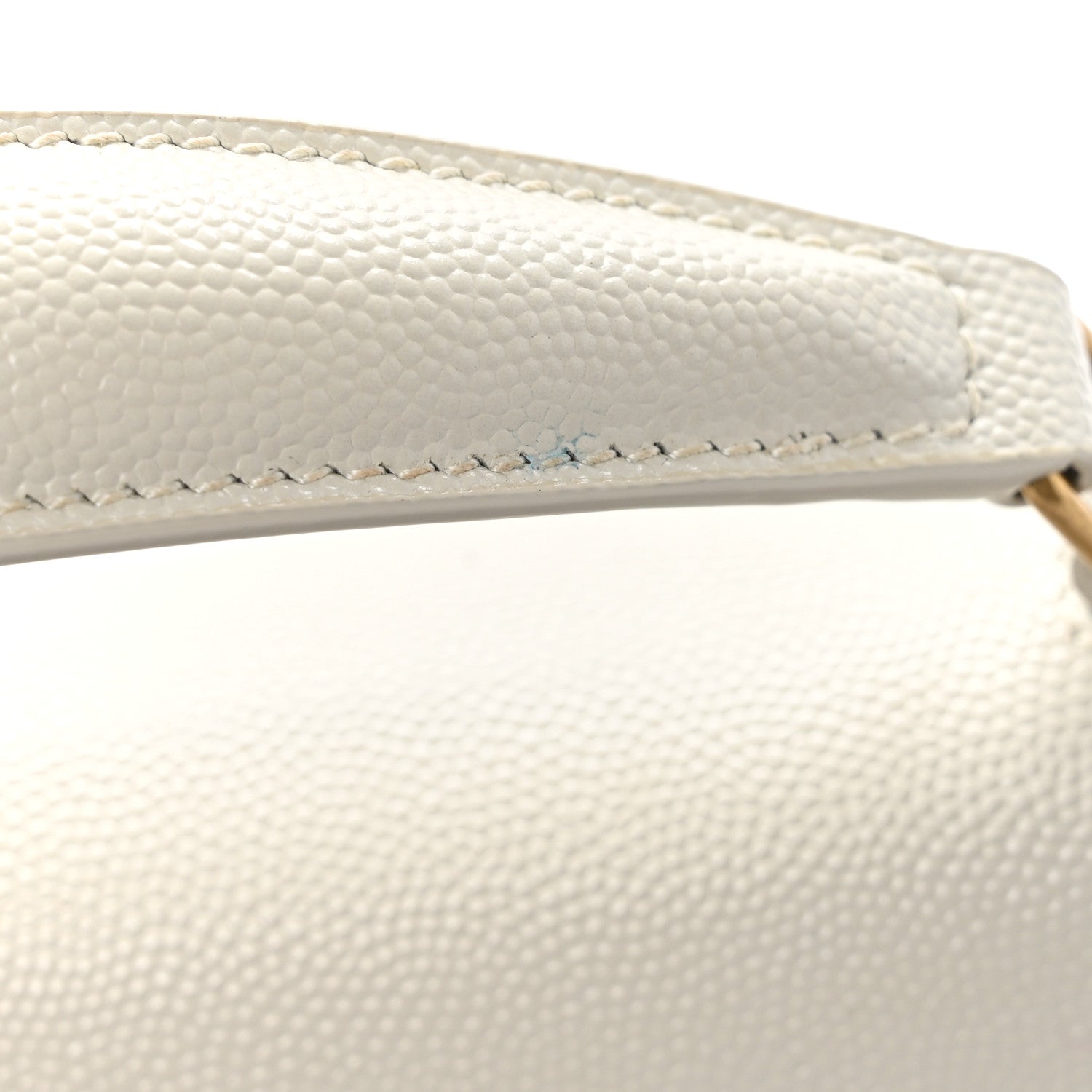 Saint Laurent Grain de Poudre Mini Classic Monogram Cassandra Top Handle Crema Soft 12 of 12