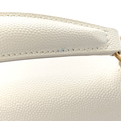 Saint Laurent Grain de Poudre Mini Classic Monogram Cassandra Top Handle Crema Soft 12 of 12