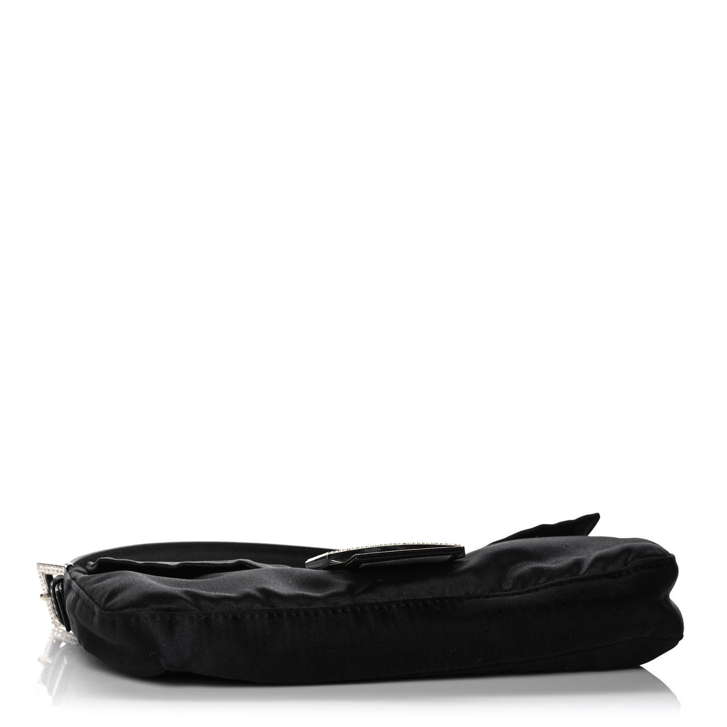 Satin Crystal Baguette Black