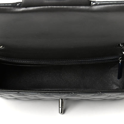 Chanel Patent Calfskin Quilted Mini Rectangular Flap Dark Grey 4 of 6