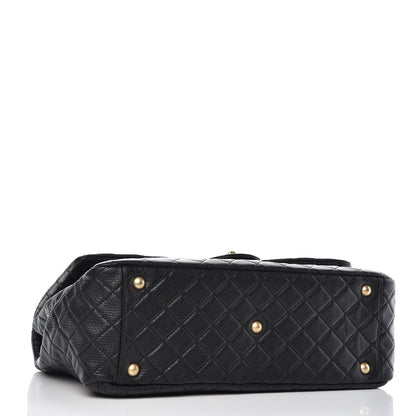 Chanel Calfskin Quilted XXL Travel Flap Bag Black 4 of 8