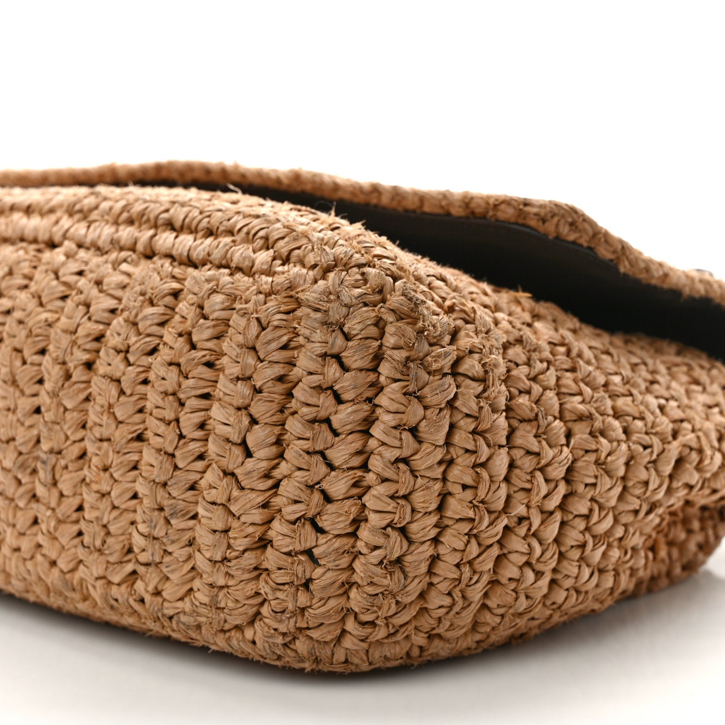 Raffia Calfskin Monogram Medium Niki Chain Satchel Natural