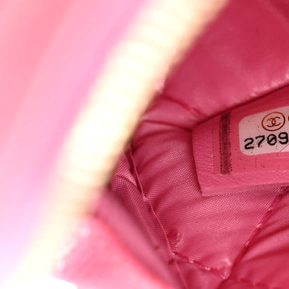 Chanel Caviar Quilted Small Curvy Pouch Cosmetic Case Pink 7 of 8