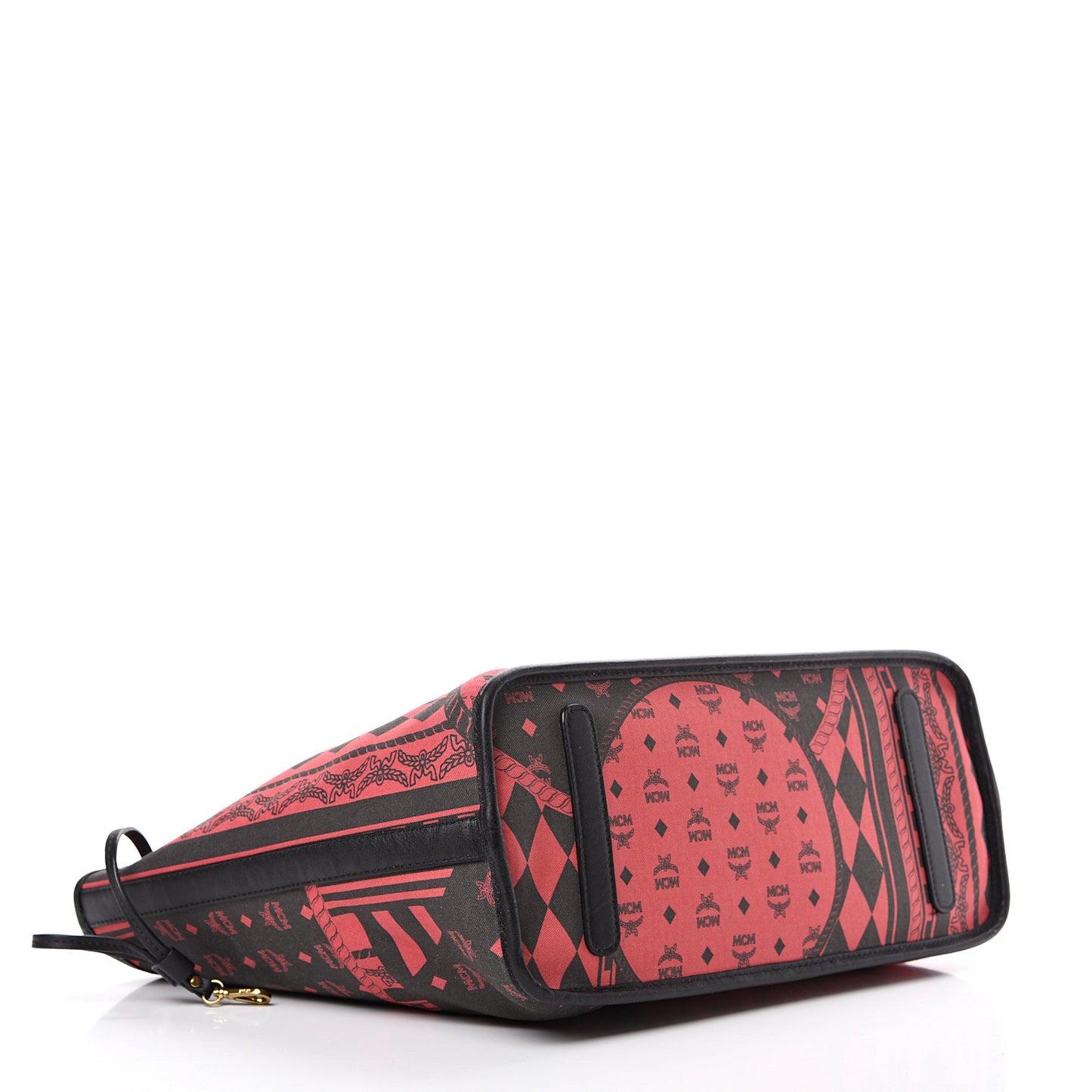 Visetos Medium Project Reversible Shopper Tote Ruby Red Black