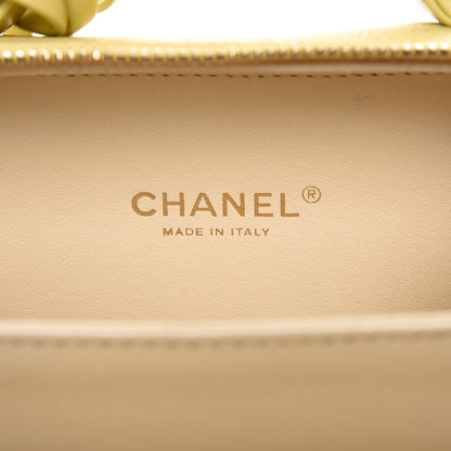Chanel Caviar Quilted Small CC Filigree Vanity Case Yellow 6 of 9