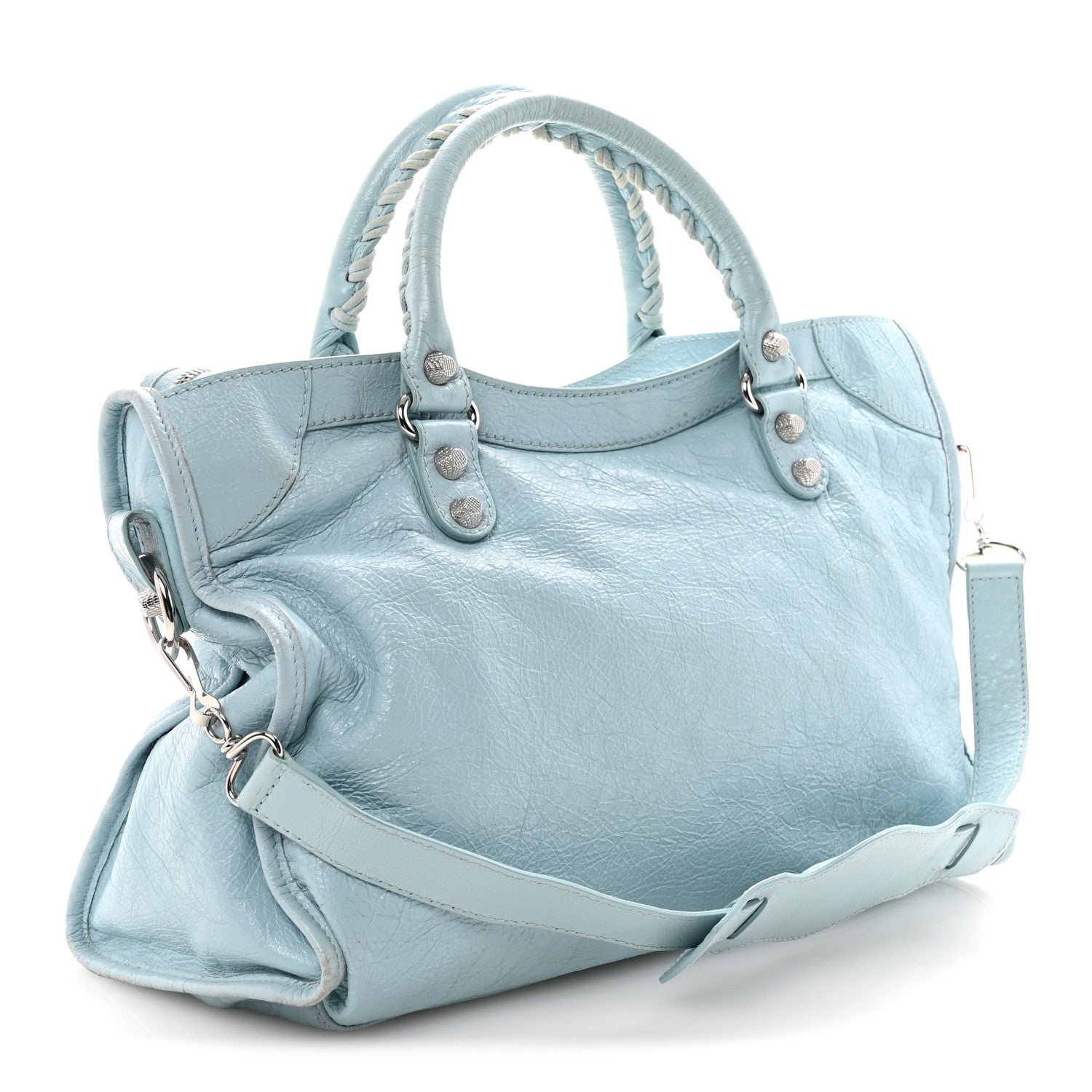 Balenciaga Agneau Giant 12 Silver Hardware City Bleu Dragee 4 of 11