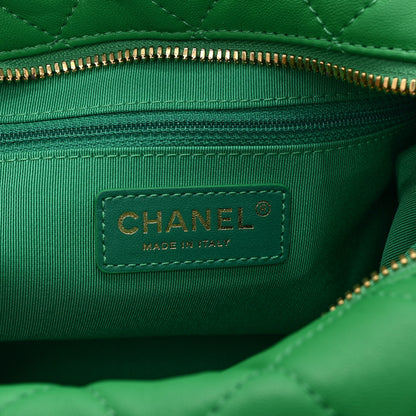 Chanel Lambskin Quilted Large Perfect Meeting Hobo Green 6 of 11