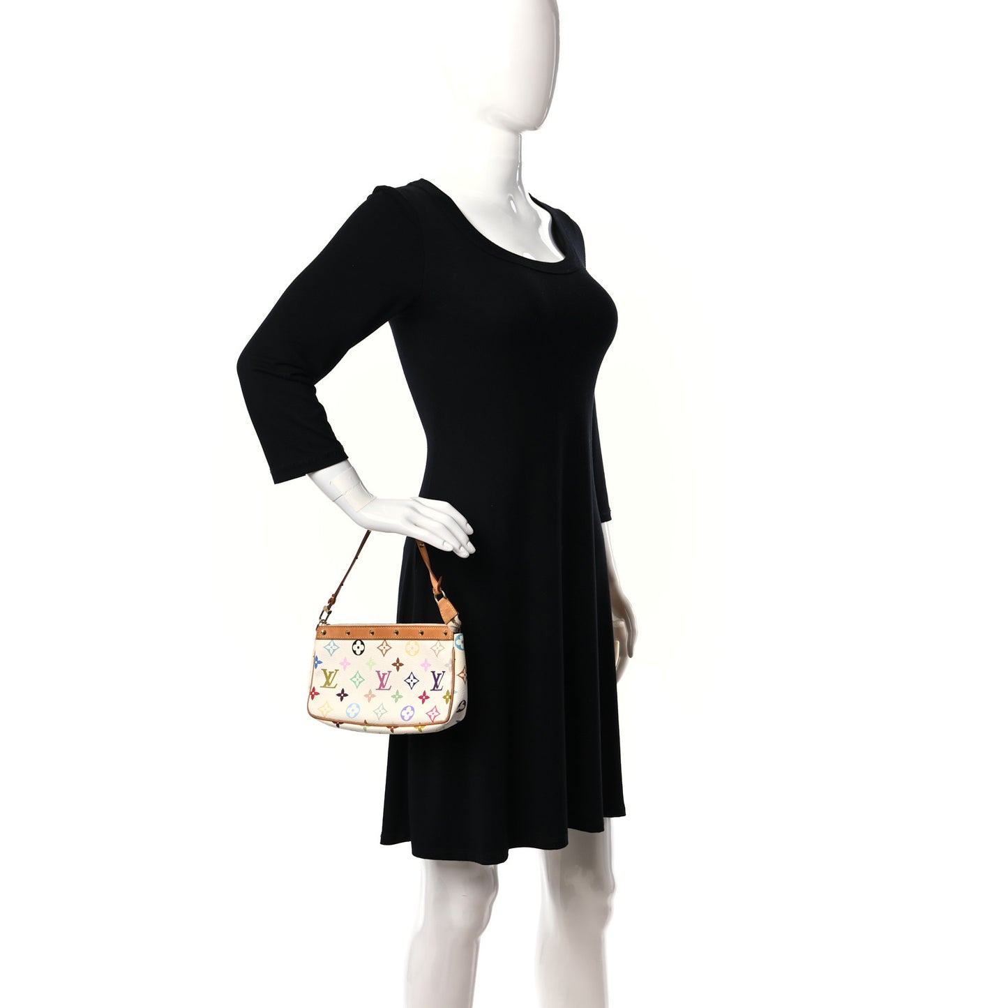 Monogram Multicolor Pochette Accessories White