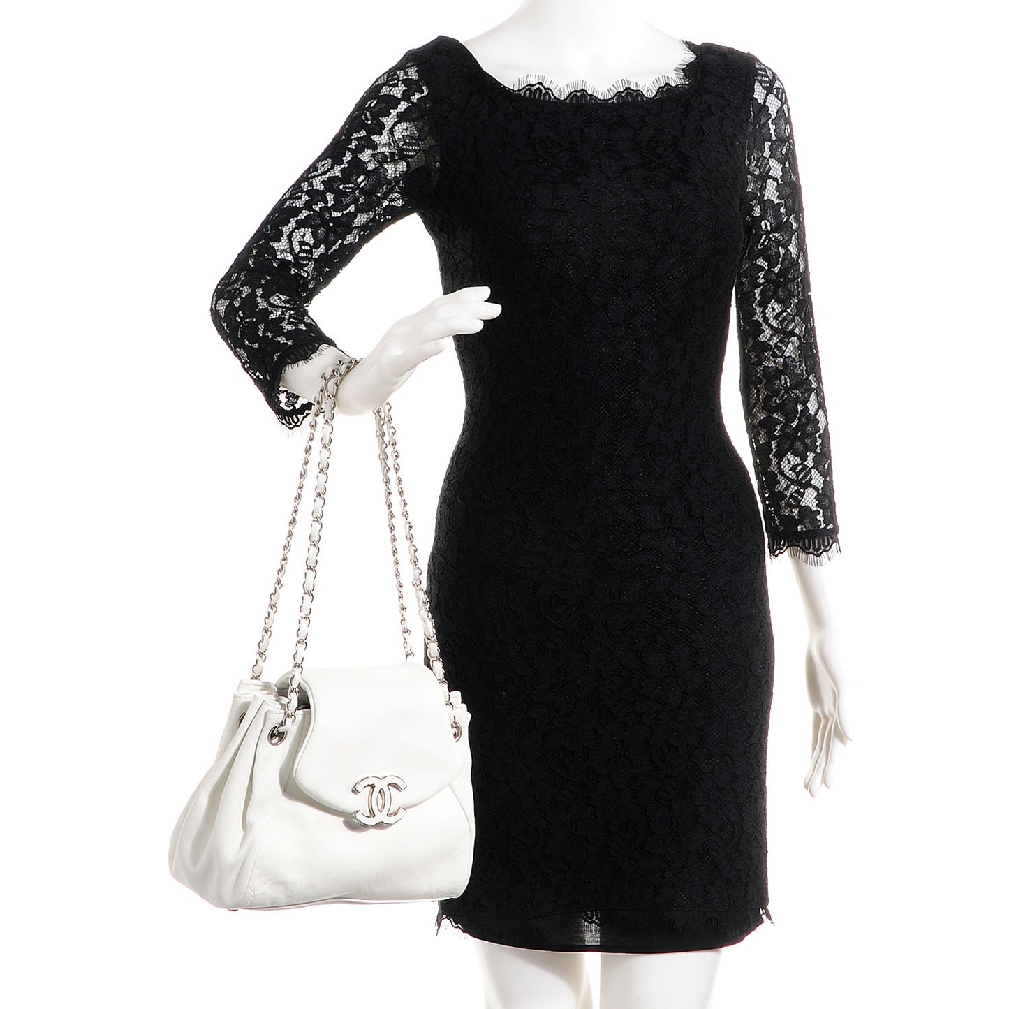 Lambskin Sensual Medium Flap White
