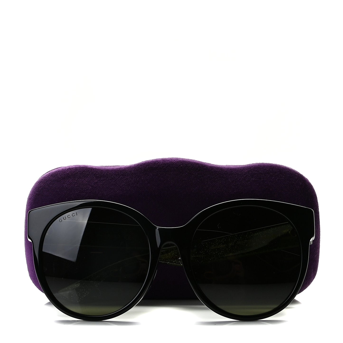 Acetate Round Web Sunglasses GG 0035S Black