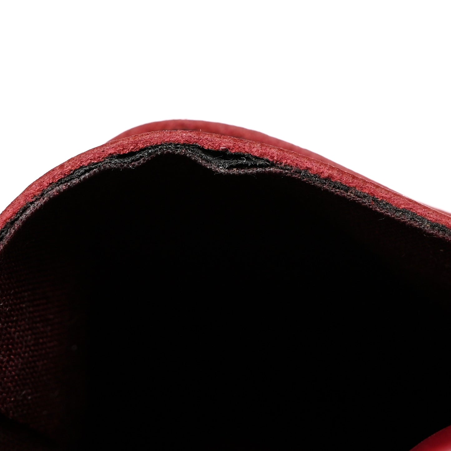 Patent Quilted Zip Around Wallet Dark Red