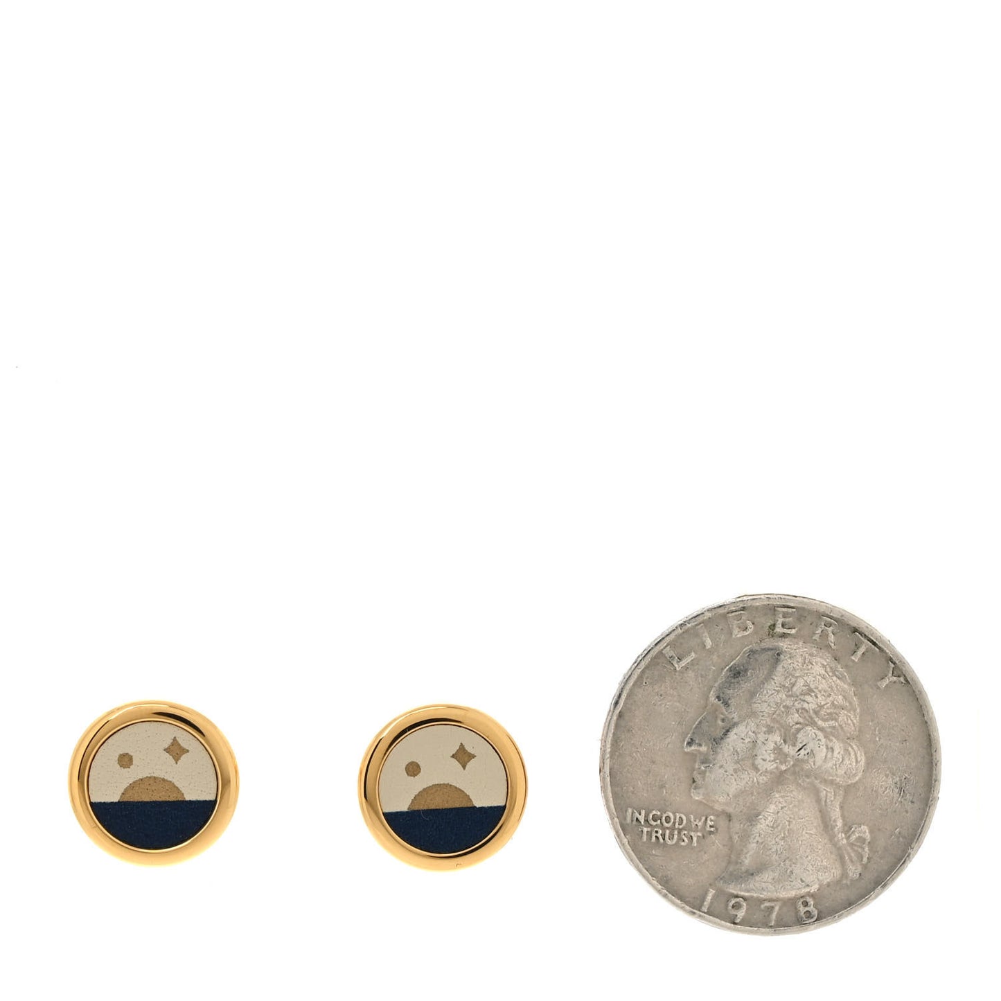 Metal Gold Plated Swift Celeste Stud Earrings Nuit