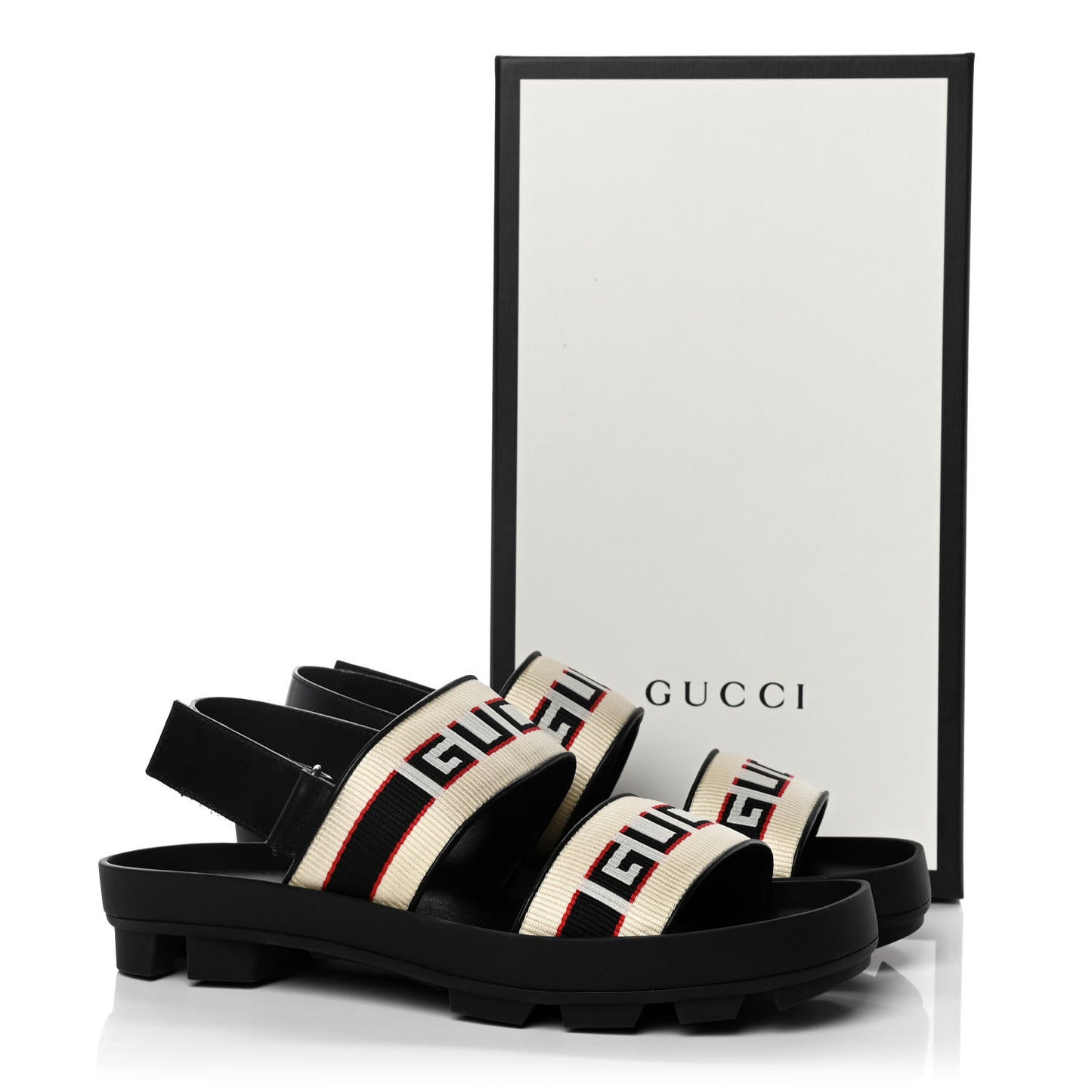 Nylon Cirano Lux Stripe Mens Cleat Sole Slingback Sandals 9 Ecru Poppy Black