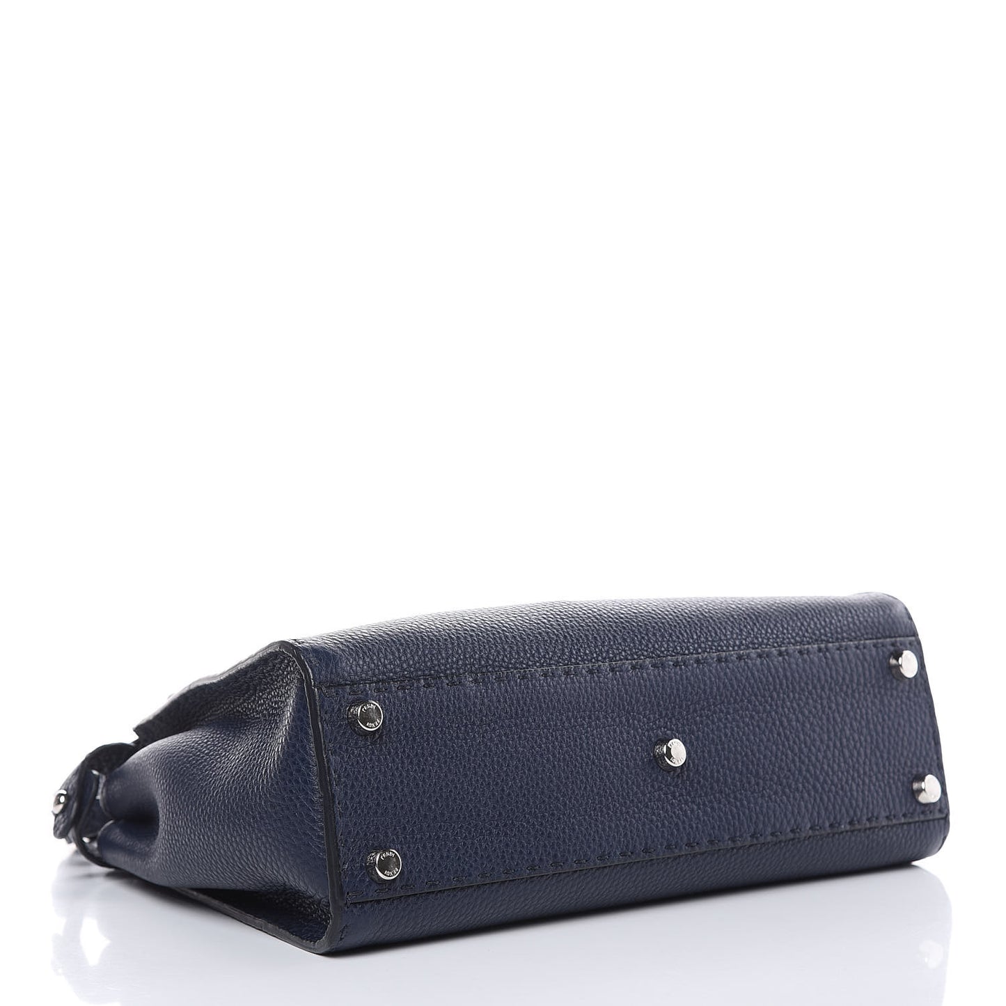 Cuoio Romano Selleria Medium Peekaboo Iconic Satchel Blue Notte