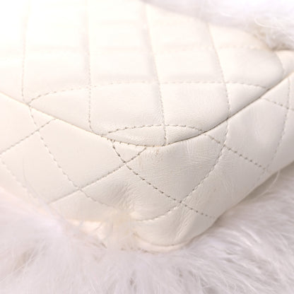 Chanel Feathers Lambskin Quilted Flap White 11 of 14