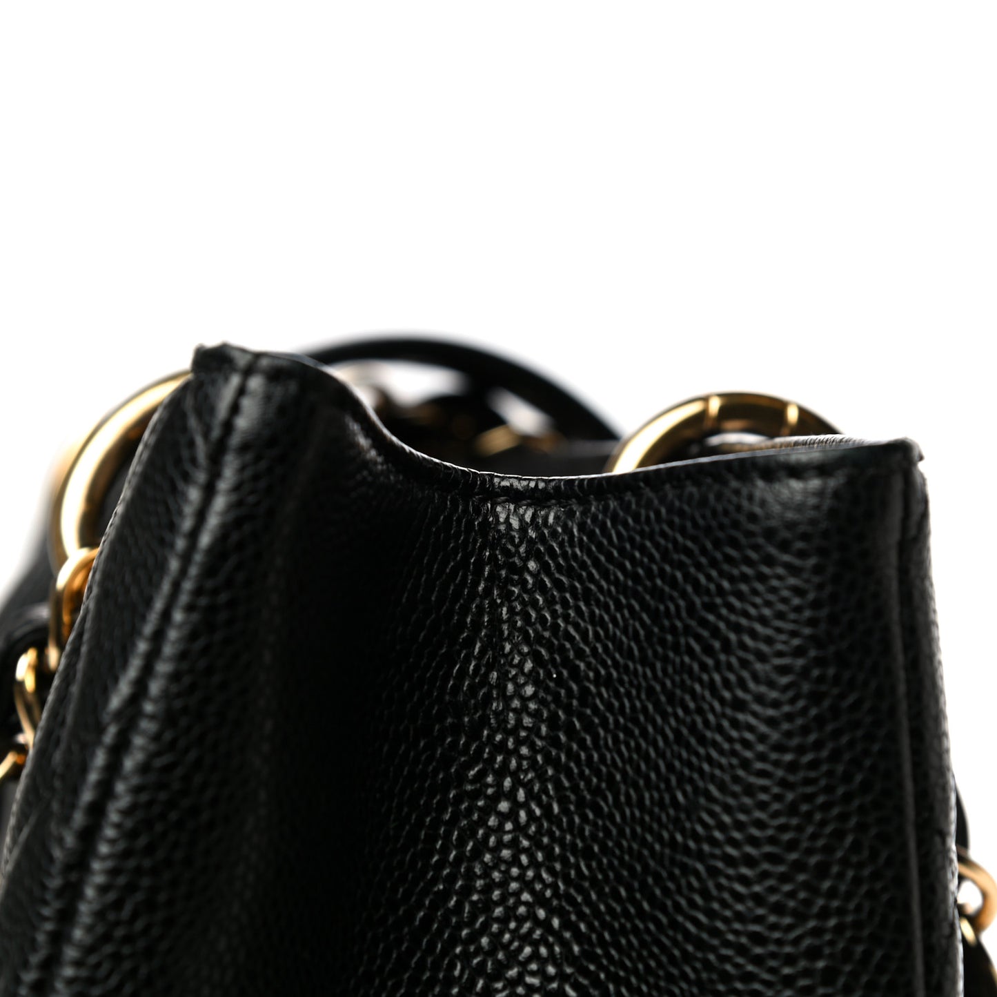 Caviar Quilted Grand Shopping Tote GST Black