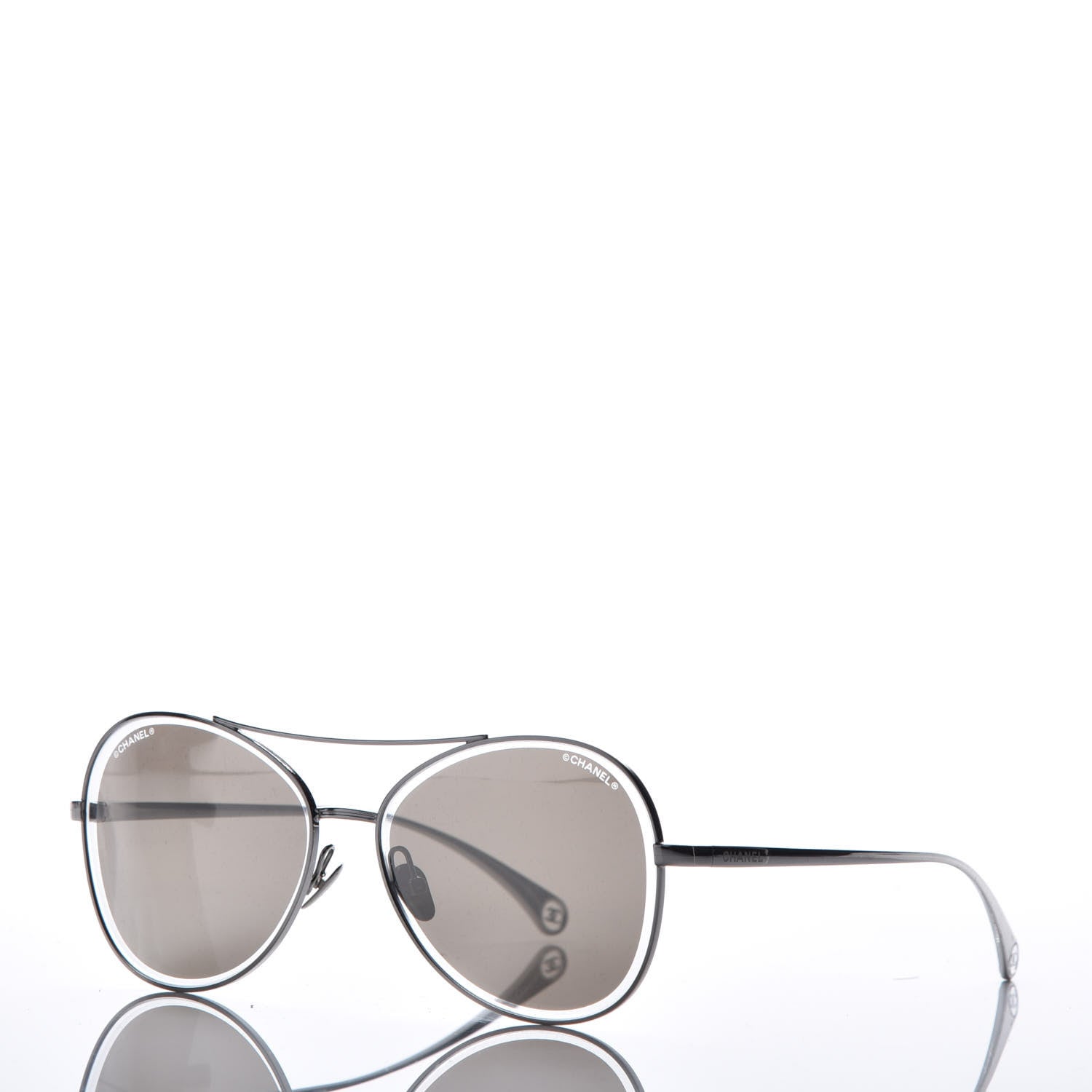 Chanel Metal Pilot Sunglasses 4260 Black 3 of 10