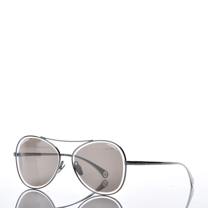 Chanel Metal Pilot Sunglasses 4260 Black 3 of 10