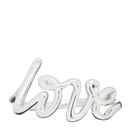 Tiffany Sterling Silver Paloma Picasso Graffiti Love Ring 54 7 1 of 5