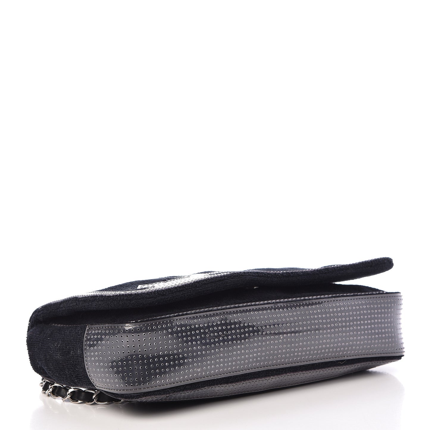 Terry Cotton PVC Perforated CC Flap Black
