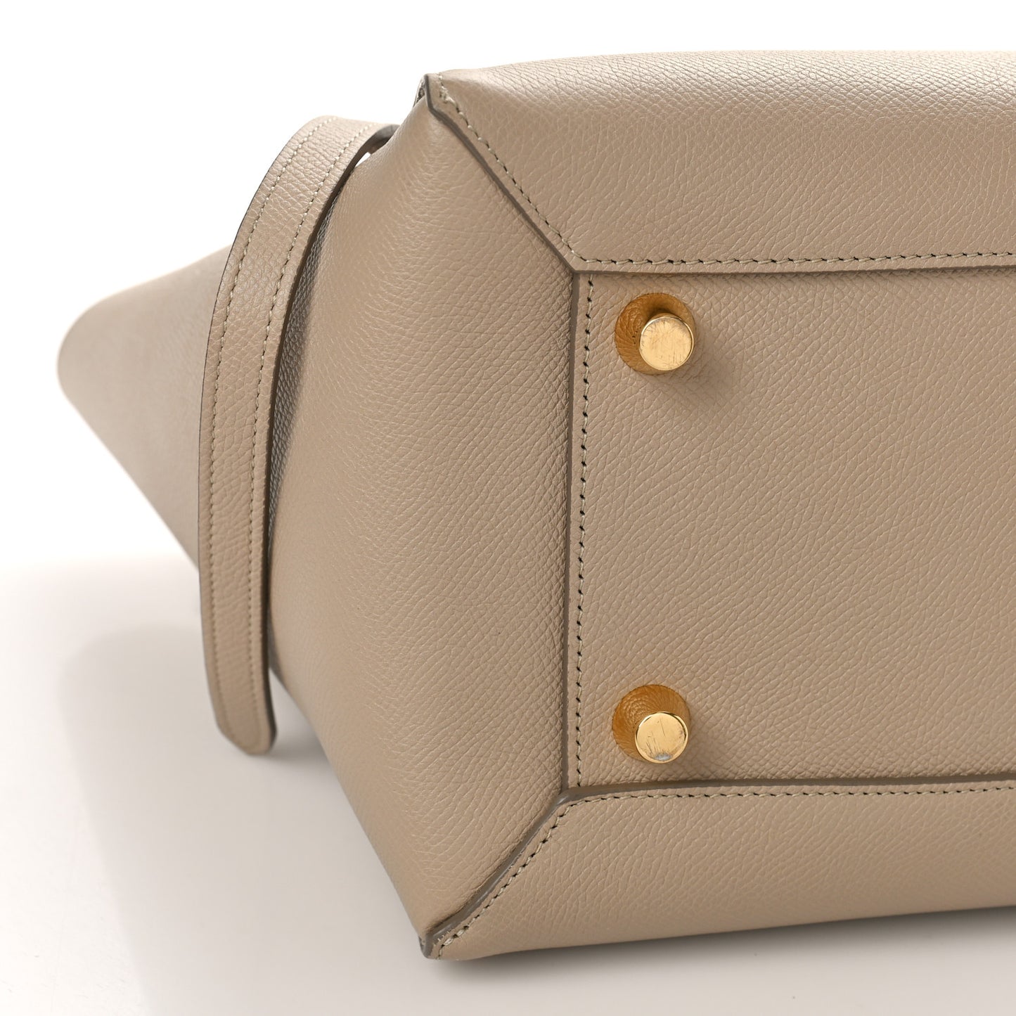 Grained Calfskin Mini Belt Bag Light Taupe