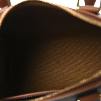 Celine Triomphe Canvas Calfskin Small Boston Bag Tan 5 of 10