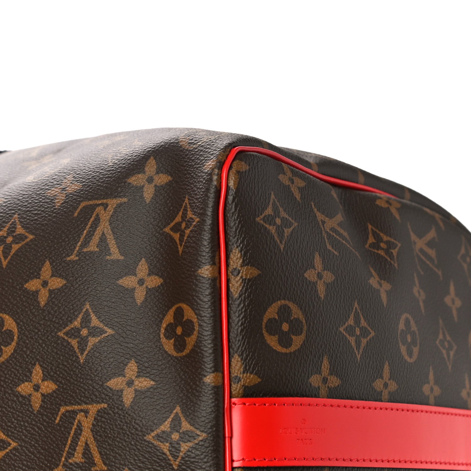 Louis Vuitton Calfskin Monogram Keepall Bandouliere 50 Coquelicot 12 of 13