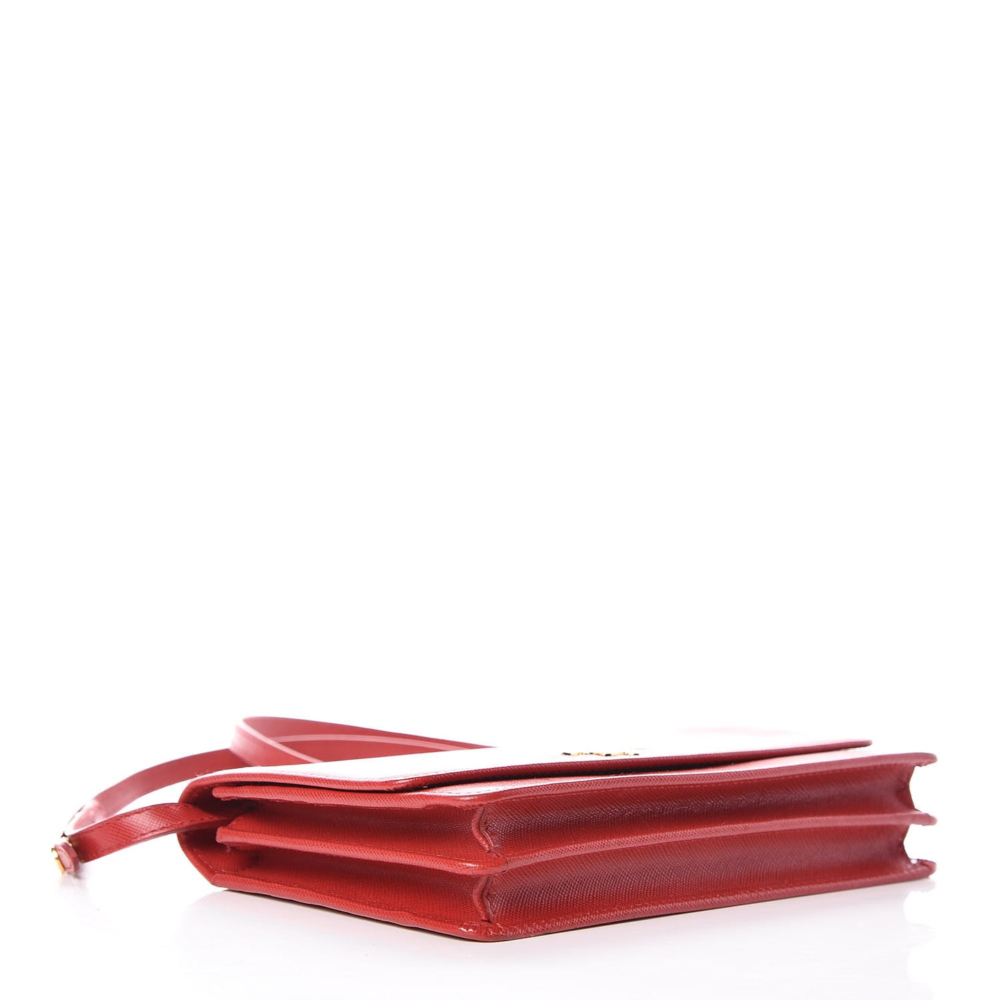 Saffiano Metal Flap Wallet With Strap Fuoco