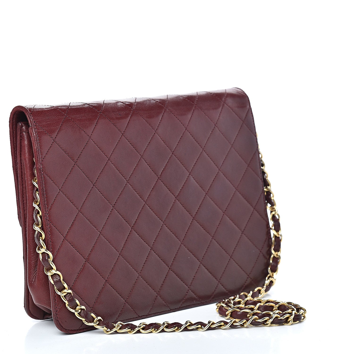 Chanel Lambskin Quilted Small Single Flap Bordeaux 3 of 13