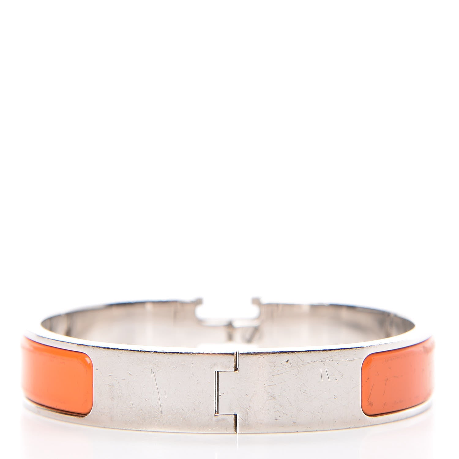 Hermes Enamel Narrow Clic Clac H Bracelet PM Orange 3 of 6