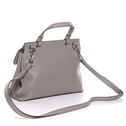 Gucci Cellarius Calfskin Small Bamboo Daily Top Handle Bag Storm Grey 4 of 10