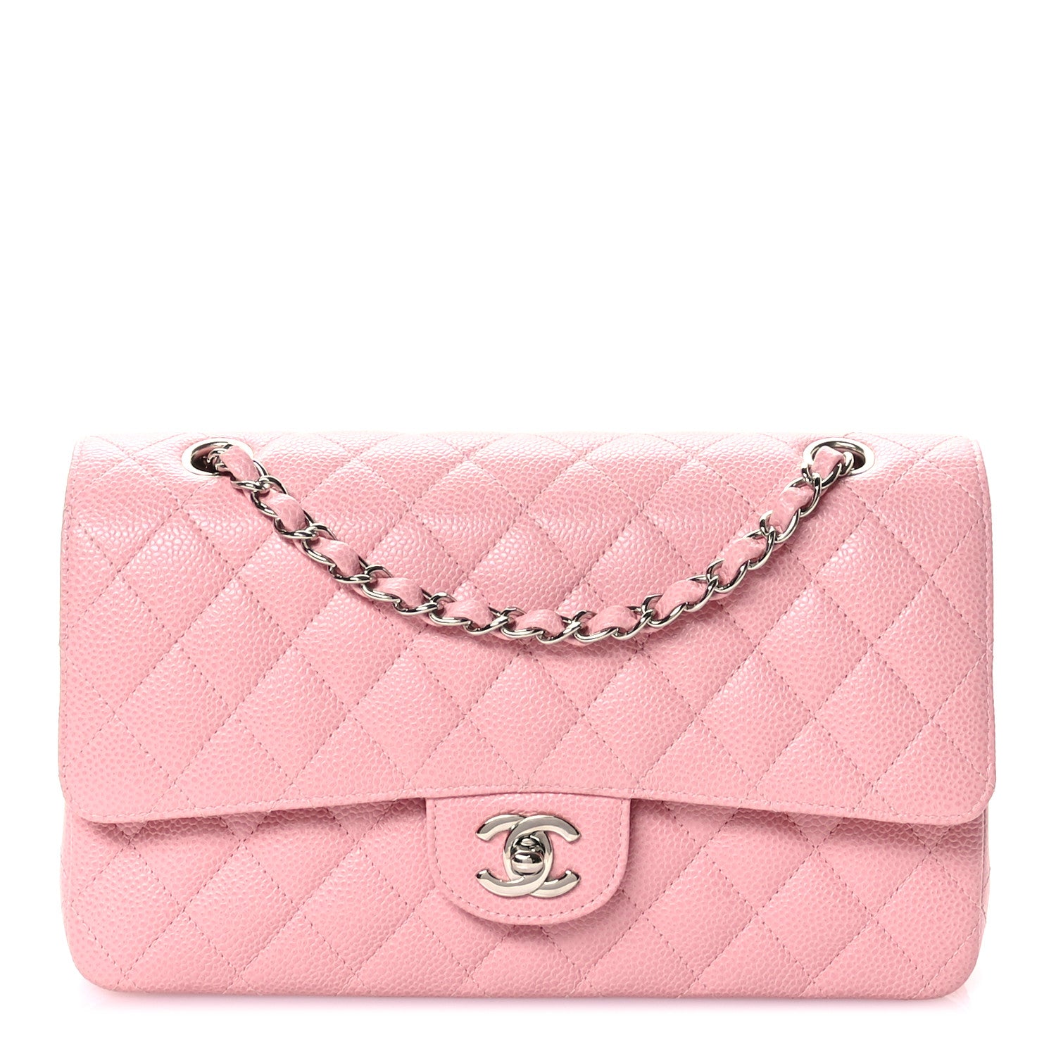 Chanel Caviar Quilted Medium Double Flap Pink 1 of 11