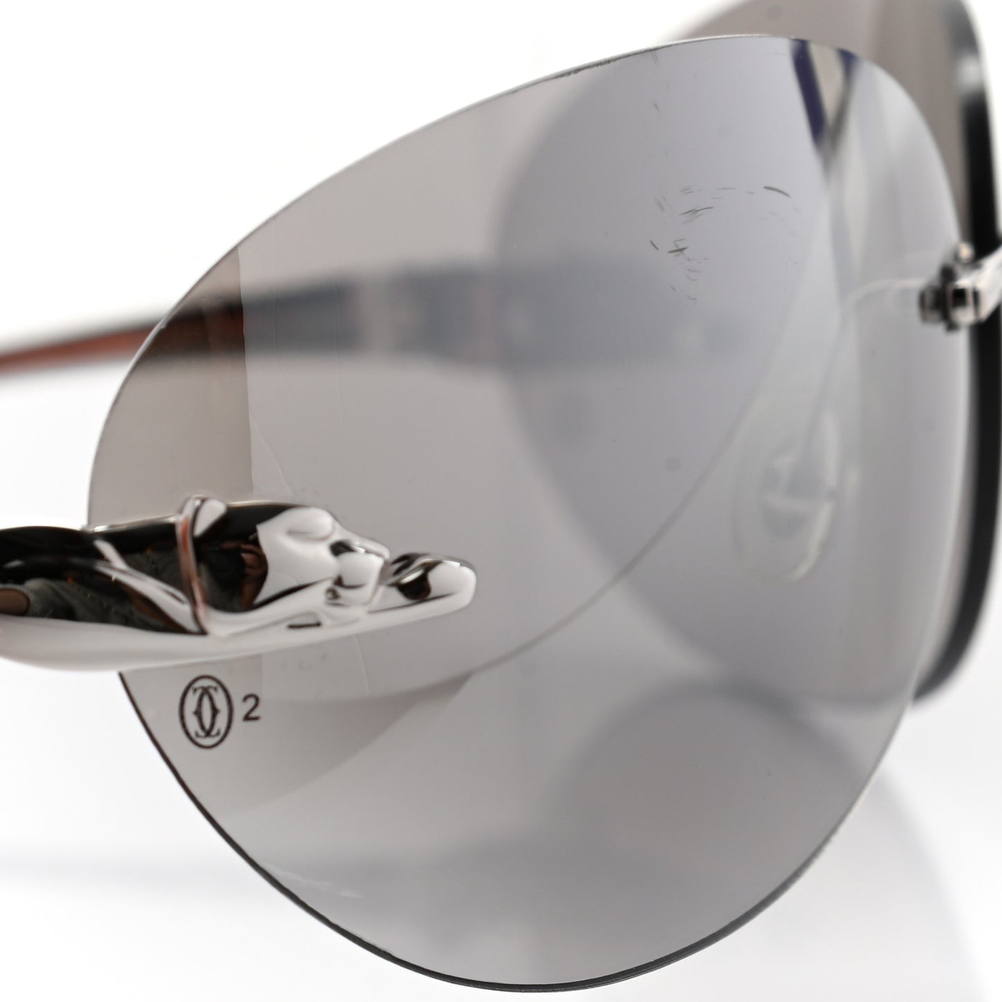 Panthere De Cartier Sunglasses Silver