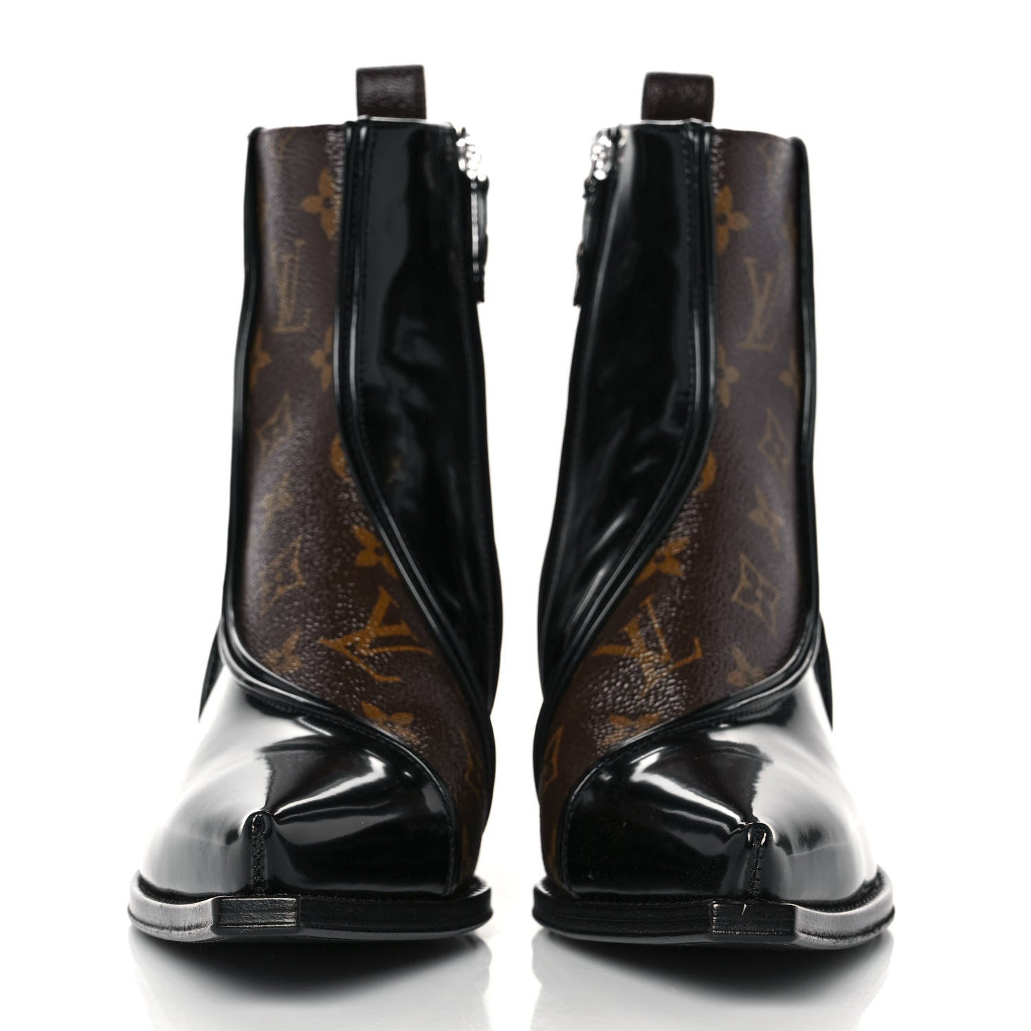 Louis Vuitton Patent Monogram Matador Ankle Boots 36 Black 2 of 7