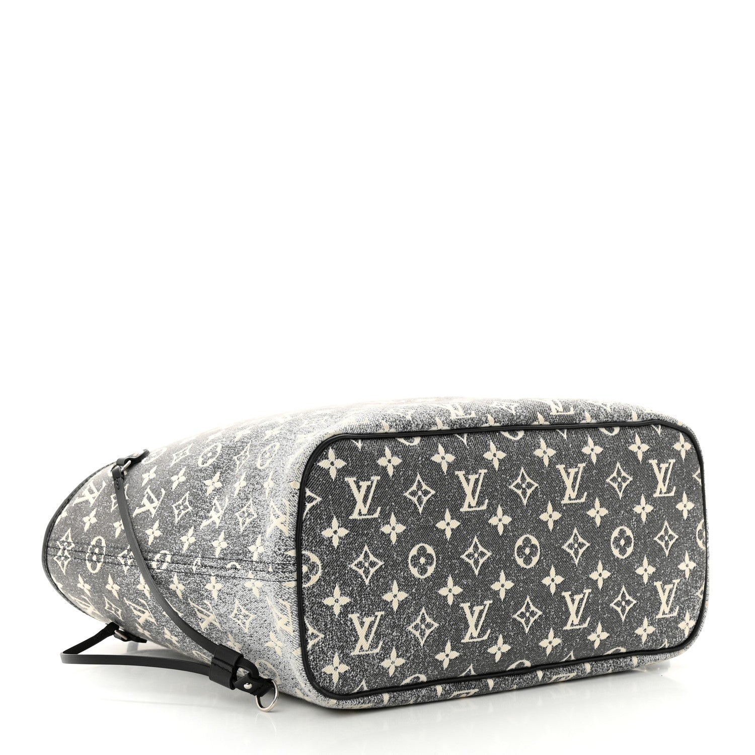 Louis Vuitton Denim Monogram Jacquard Neverfull MM Grey 5 of 10