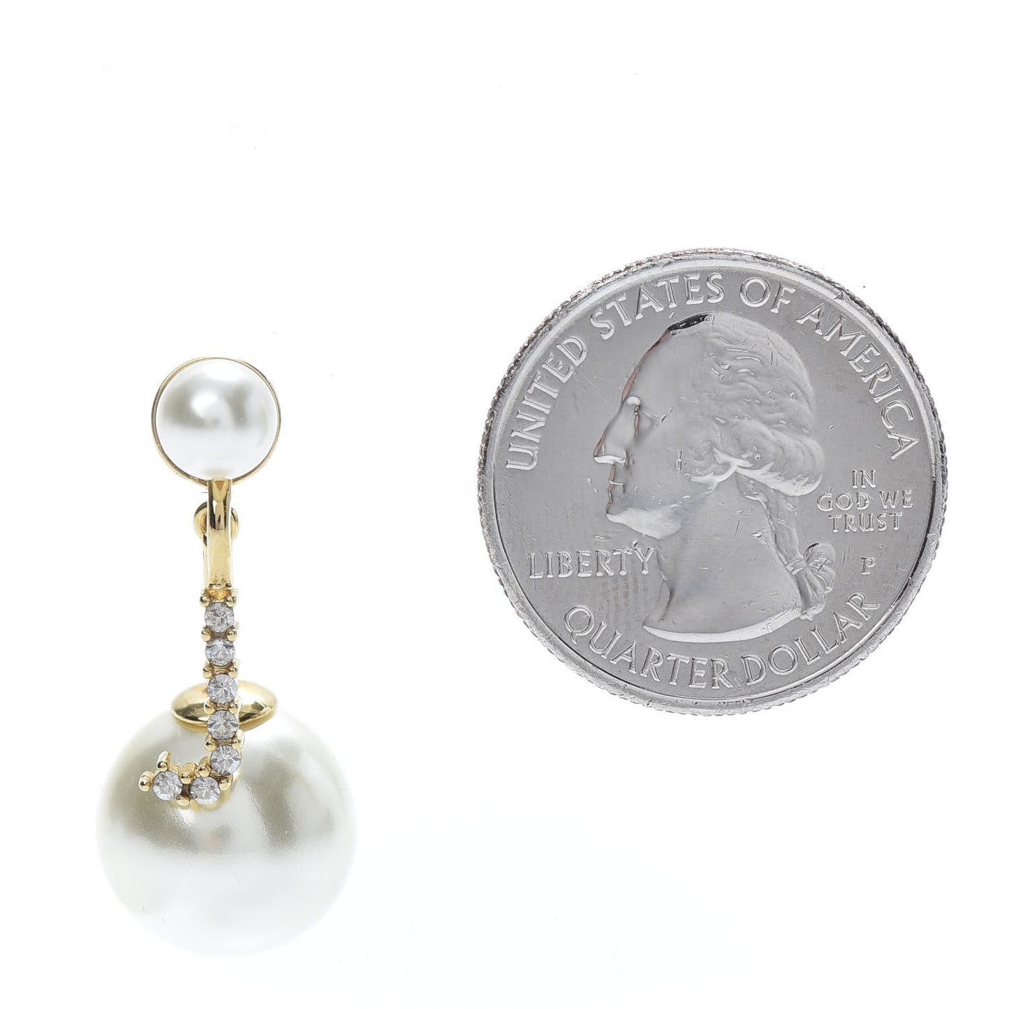 Crystal Pearl My ABCDior J Tribale Earring Gold