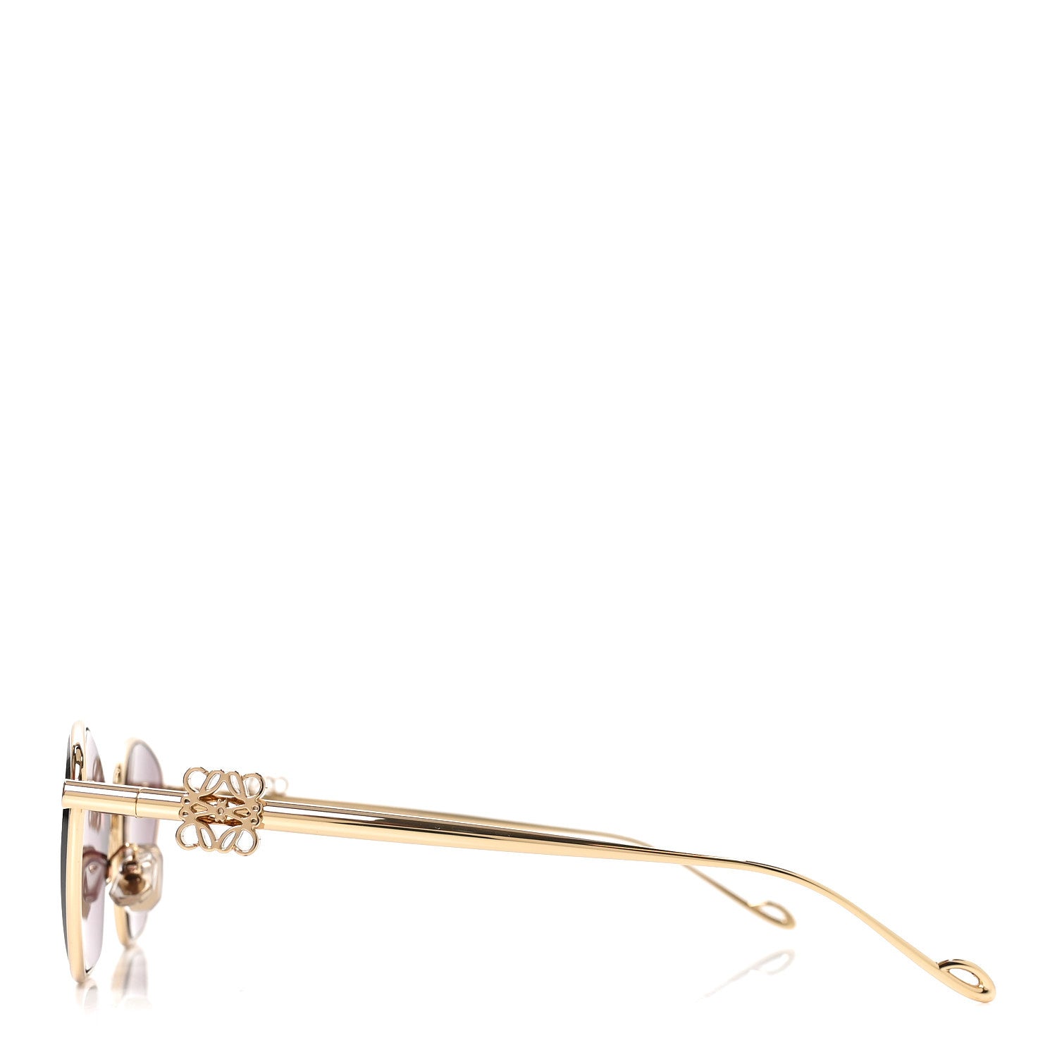 Loewe Metal Anagram Hexagonal Sunglasses LW40115U Smoke Moka Gold 3 of 7