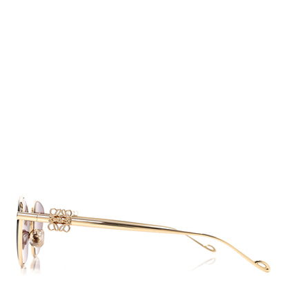 Loewe Metal Anagram Hexagonal Sunglasses LW40115U Smoke Moka Gold 3 of 7