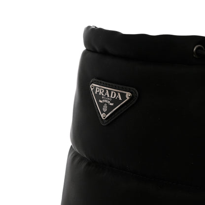 Prada Nylon Metal Triangle Logo Padded Moon Boots 37 Black 9 of 12