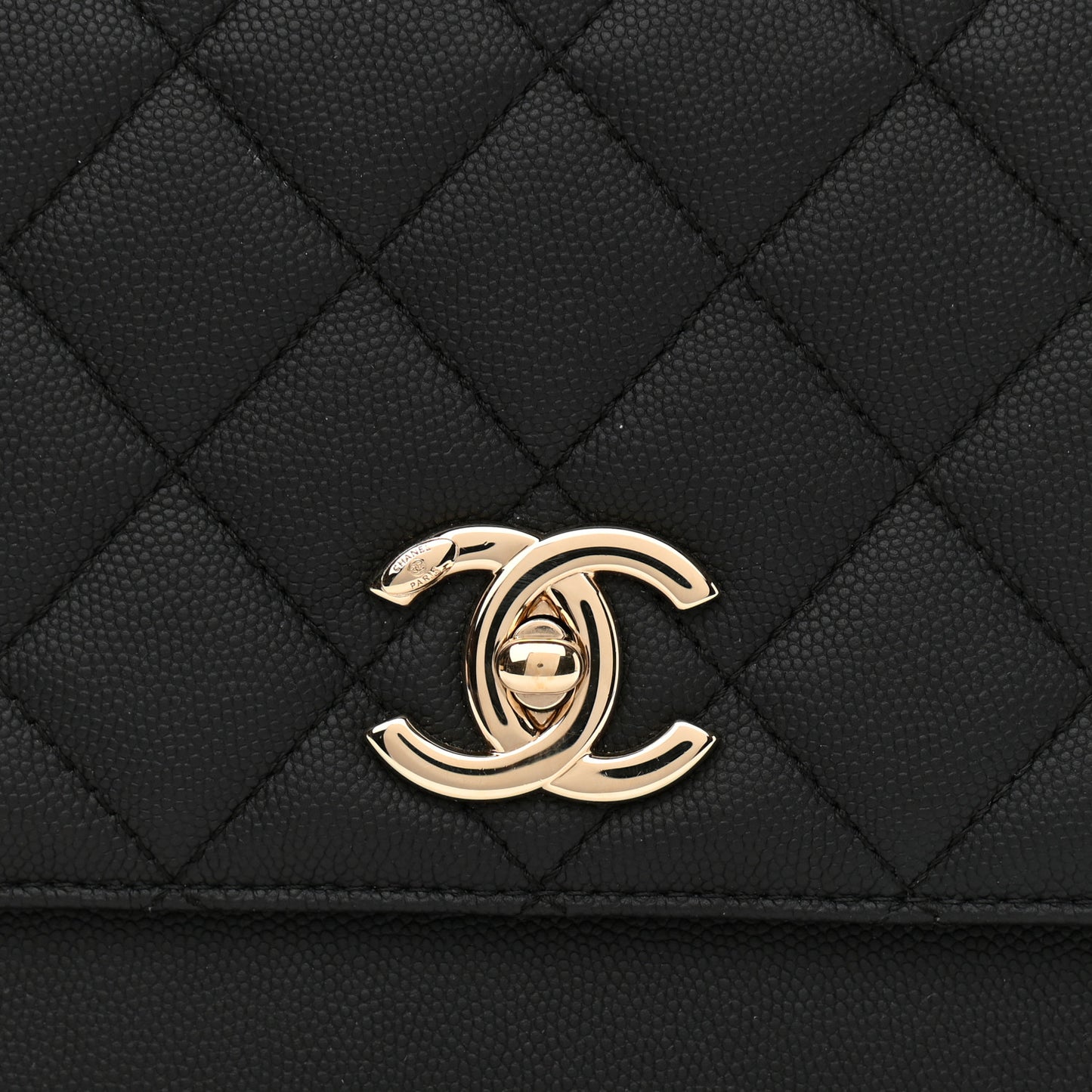 Caviar Quilted Large Business Affinity Flap Black