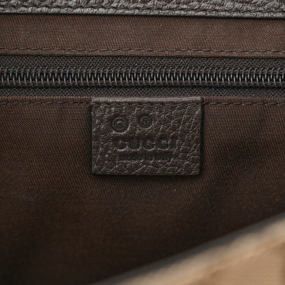 Gucci Monogram Flap Messenger Bag Beige Dark Brown 6 of 12