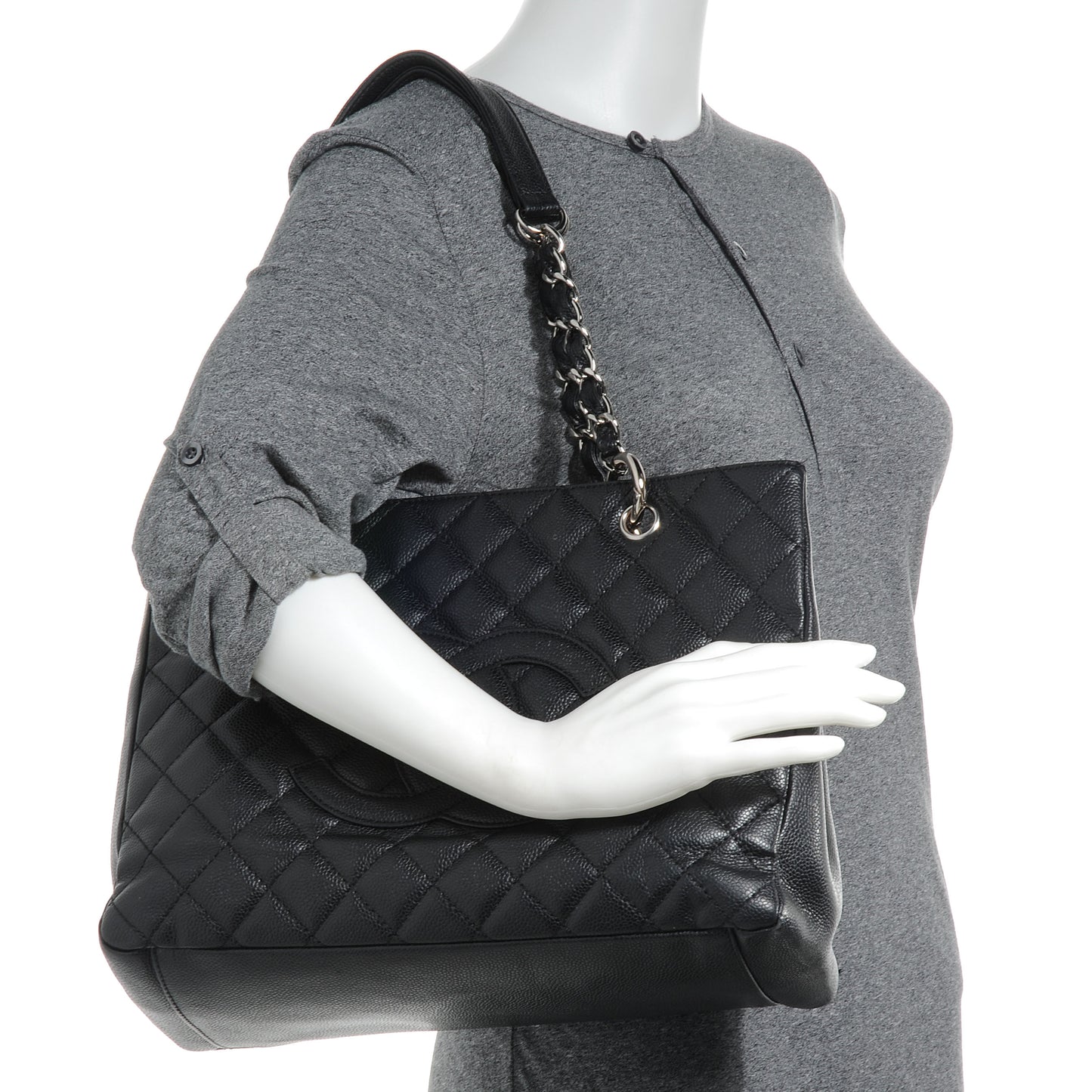 Caviar Grand Shopping Tote GST Black
