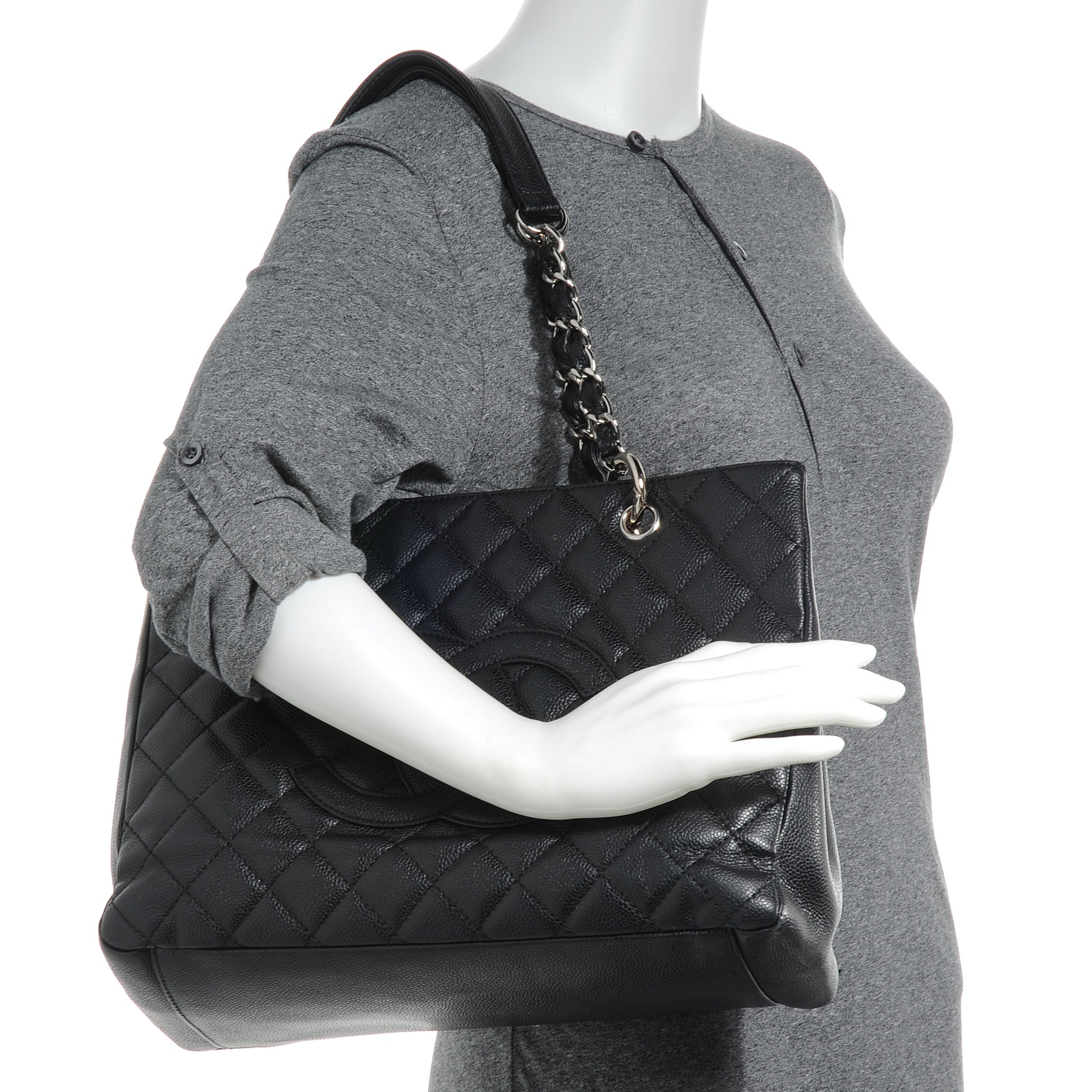 Chanel Caviar Grand Shopping Tote GST Black 2 of 7