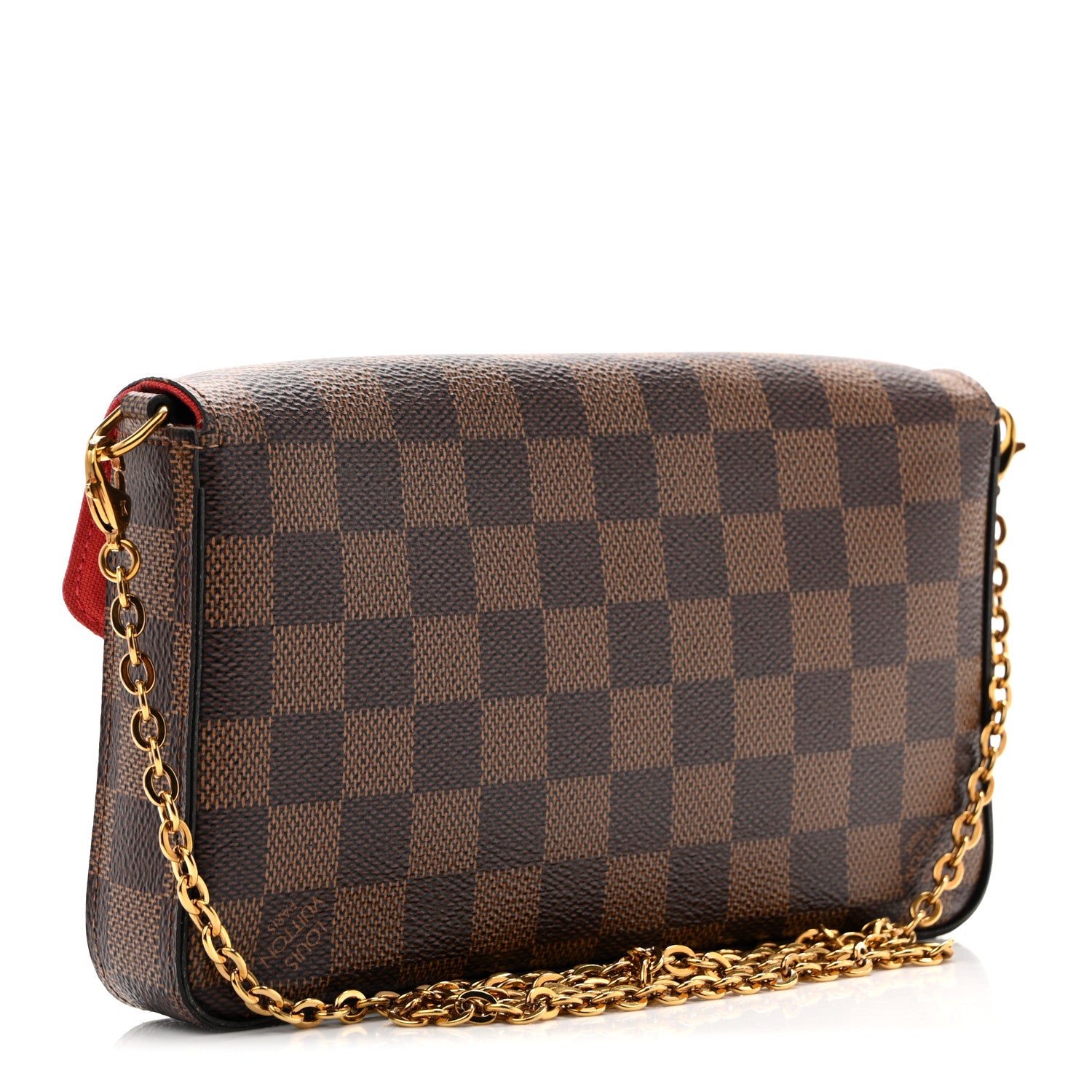 Louis Vuitton Damier Ebene Pochette Felicie Chain Wallet 4 of 14