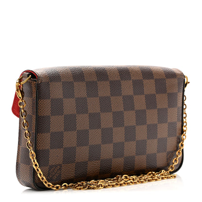 Louis Vuitton Damier Ebene Pochette Felicie Chain Wallet 4 of 14