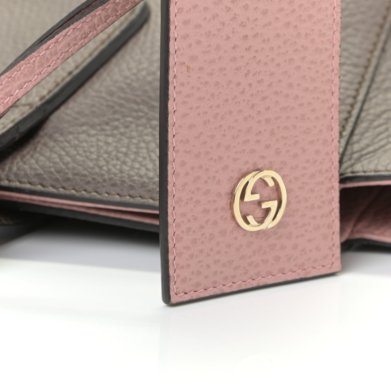 Gucci Dollar Calfskin Medium Swing Tote Grey Field Soft Pink 13 of 29