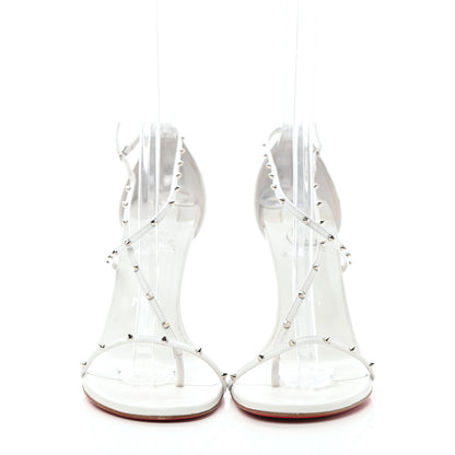Christian Louboutin Rojiana 100 Spiked Sandals 41 White 2 of 8