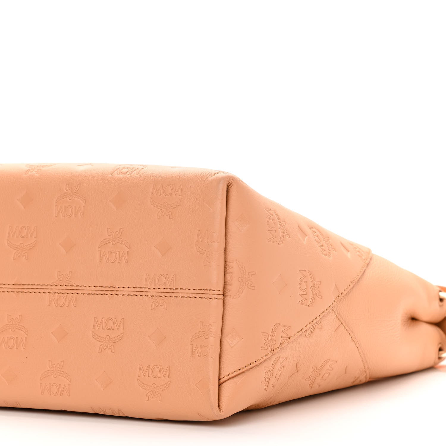 MCM Calfskin Ottomar Monogram Medium Klara Hobo Sandstone 9 of 9