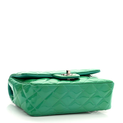Chanel Patent Calfskin Quilted Mini Rectangular Flap Green 4 of 10