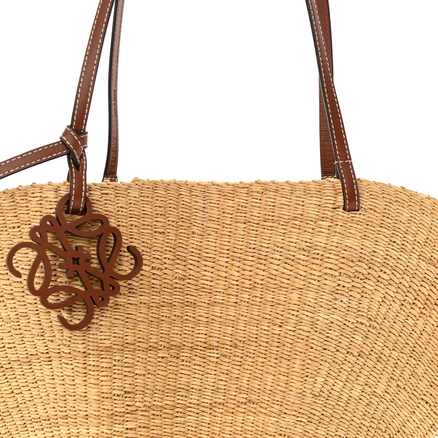 Calfskin Raffia Paulas Ibiza Small Shell Basket Tote Bag Natural Tan